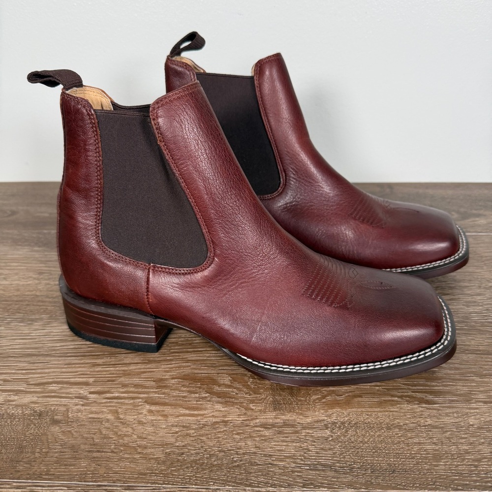 Cody James Mens 10.5 D Jones Chelsea Boots Square Toe Western Brown Hoverfly